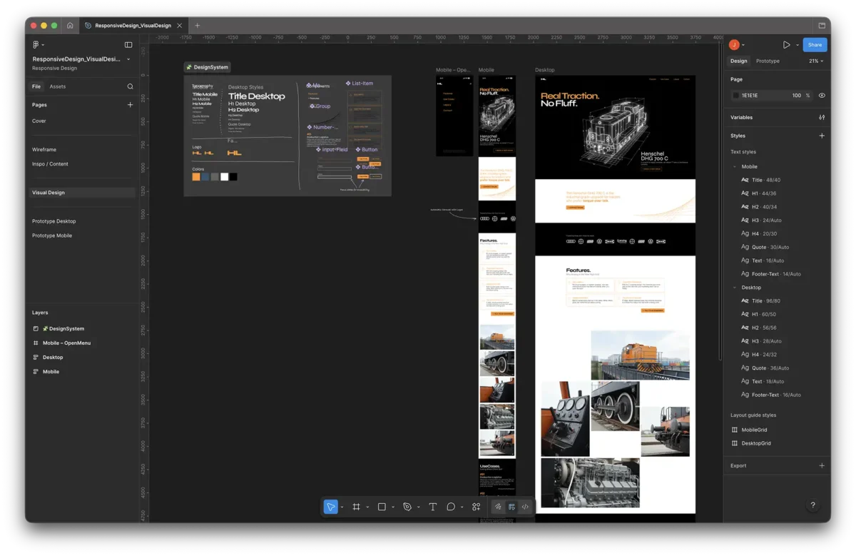 screenshot of figma-file of henschel