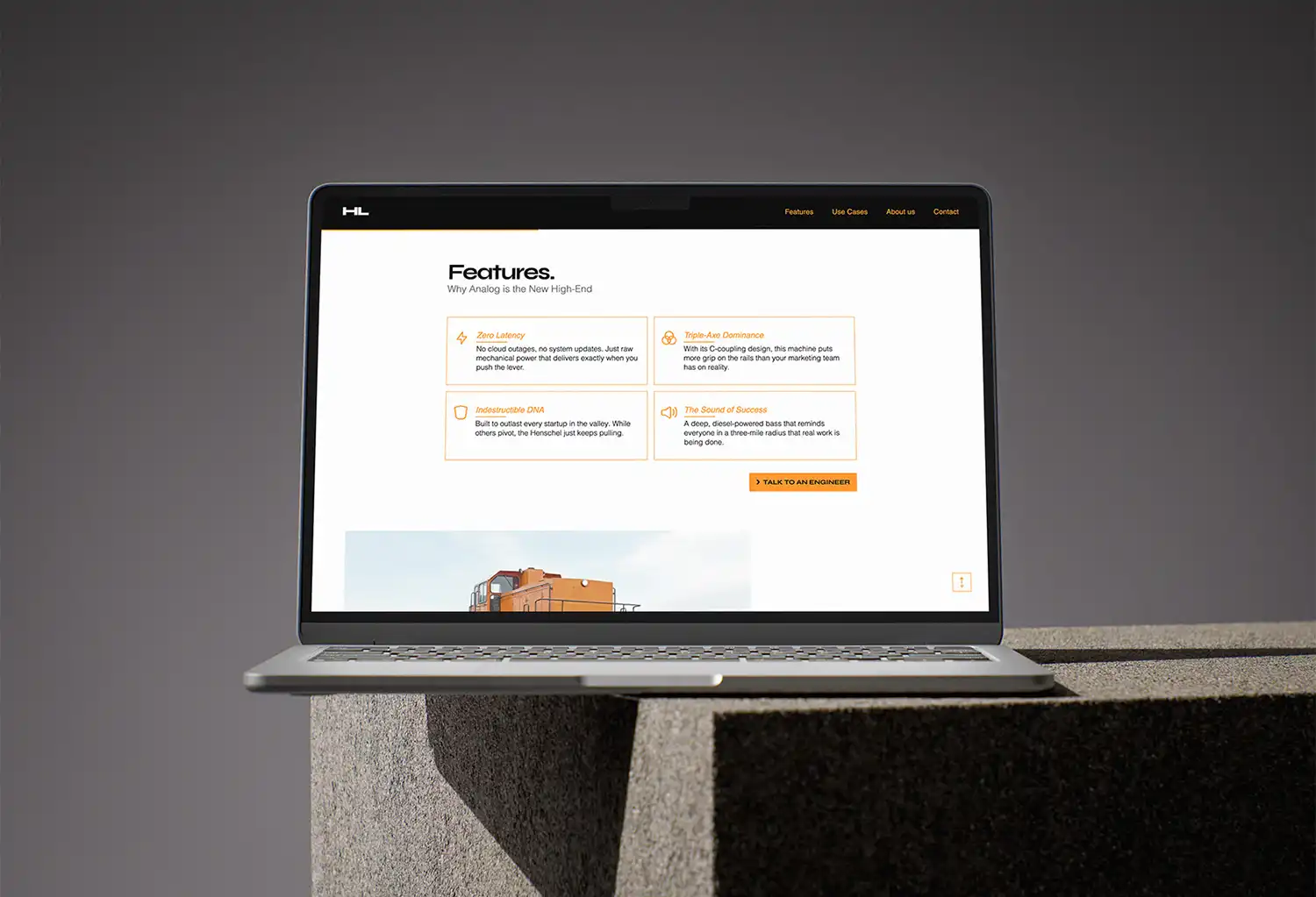 Mockup of Features Section of henschel.janzeller.ch